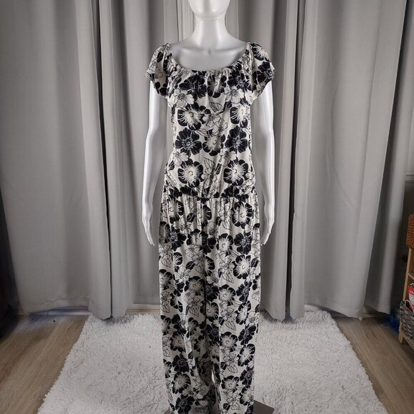 Hybrid & Company Off Shoulder High Waist Romper Wide Leg Jumper Size 3X (NWT) - Picture 2 of 12